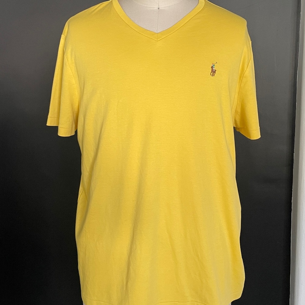 Polo Ralph Lauren Mens Medium Yellow Cotton T-shirt